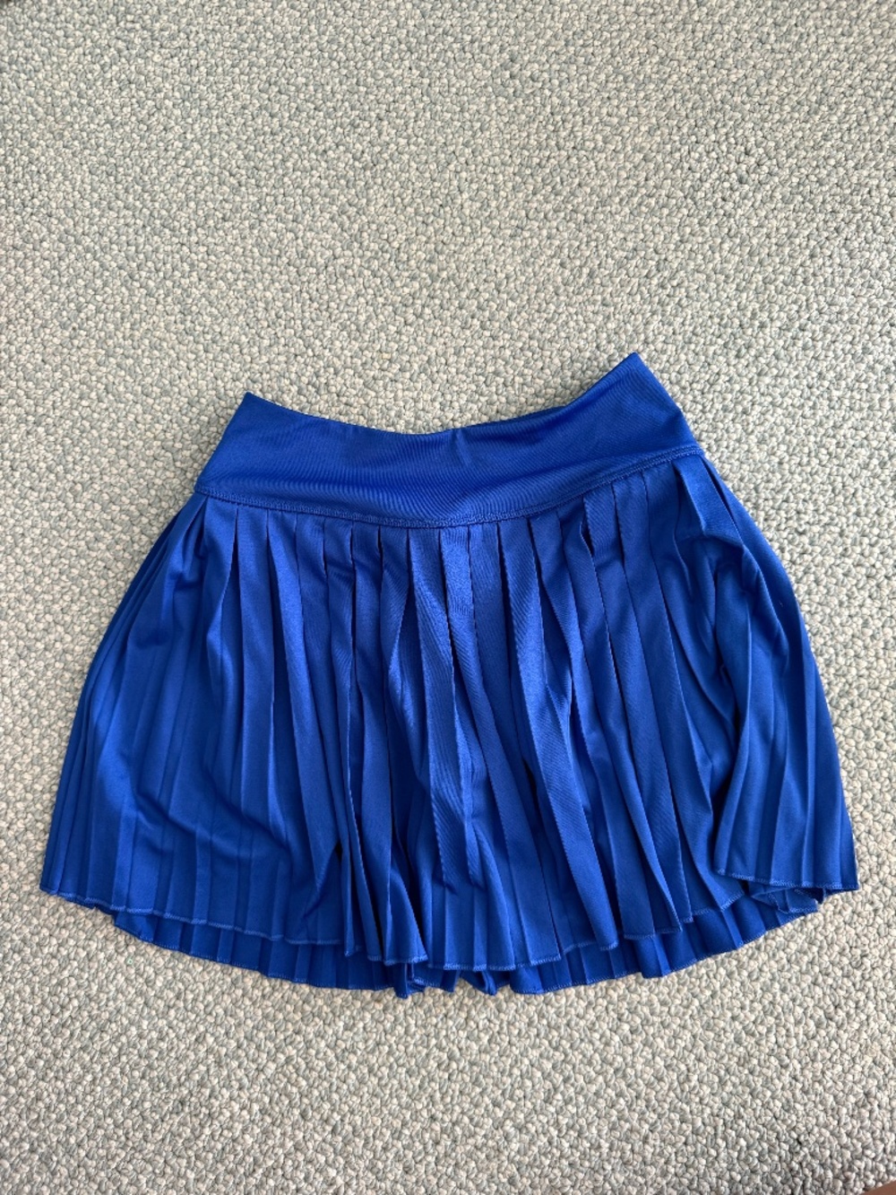 Pleated blue Garage Mini Skirt